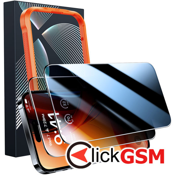 Torras - GlassGo Epic Privacy - iPhone 15 Pro - Black