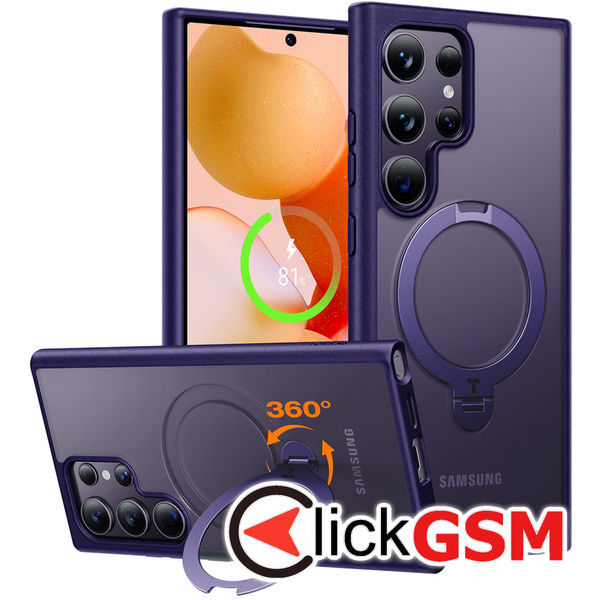 Torras - Ostand Spin Series - Samsung Galaxy S24 Ultra - Purple