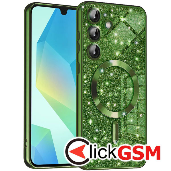 Techsuit - Luxury Glitter MagSafe - Samsung Galaxy A16 4G / A16 5G - Deep Green