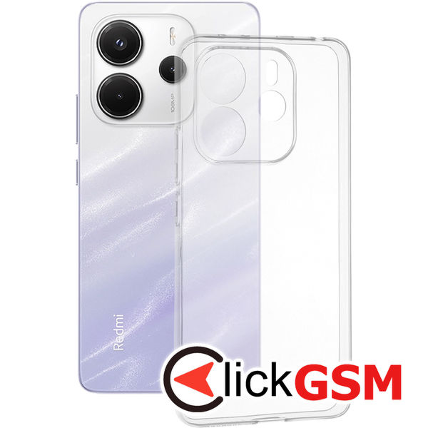 Techsuit - Clear Silicone - Xiaomi Redmi Note 14 4G - Transparent