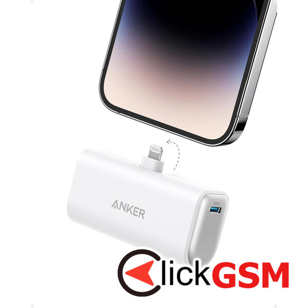Anker - Power Bank Nano (A1645G21) - Lightning Connector, 5000mAh, 12W - White