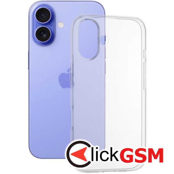 Techsuit - Clear Silicone [Big Lens Hole] - iPhone 16 - Transparent