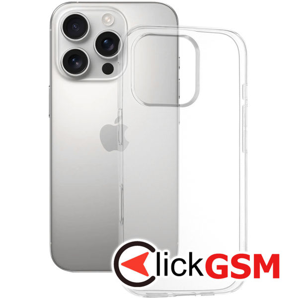 Techsuit - Clear Silicone [Big Lens Hole] - iPhone 16 Pro - Transparent