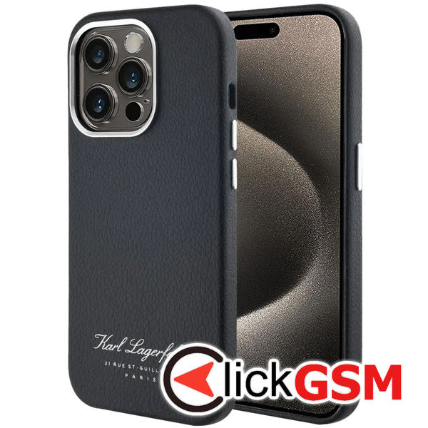 Karl Lagerfeld - Hardcase Leather Hotel (KLHCP15XPGWCMKHK) - iPhone 15 Pro Max - RSG