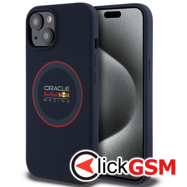 Red Bull Racing - Silicone Red Ring MagSafe (RBHMP15S24SIILVR) - iPhone 15 - Navy