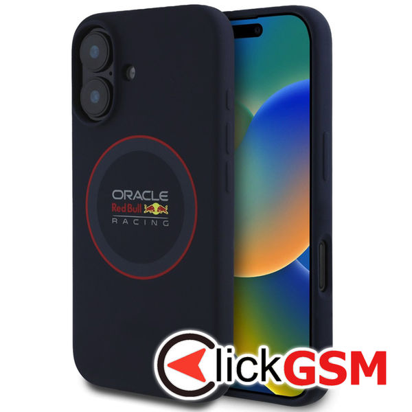 Red Bull Racing - Silicone Red Ring MagSafe (RBHMP16M24SIILVR) - iPhone 16 Plus - Navy