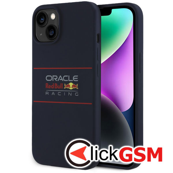 Red Bull Racing - Silicone Horizontal Centered Logo MagSafe (RBHMP14S24SIHSRV) - iPhone 14 - Navy