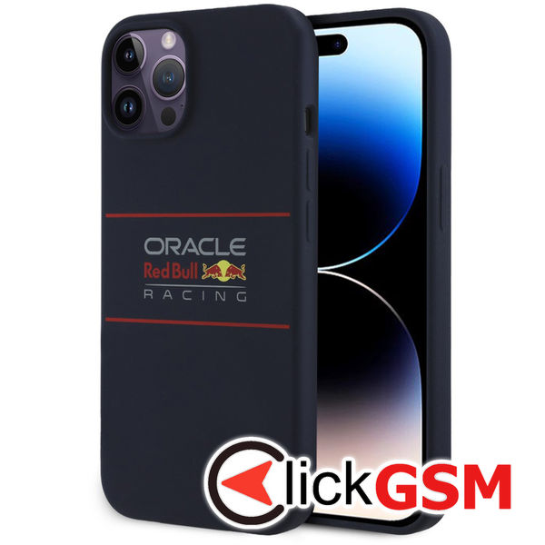 Red Bull Racing - Silicone Horizontal Centered Logo MagSafe (RBHMP14L24SIHSRV) - iPhone 14 Pro - Navy