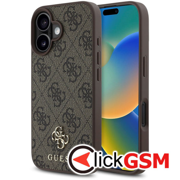 Guess - Hardcase 4G Classic MagSafe (GUHMP16SP4SM4MW) - iPhone 16 - Brown