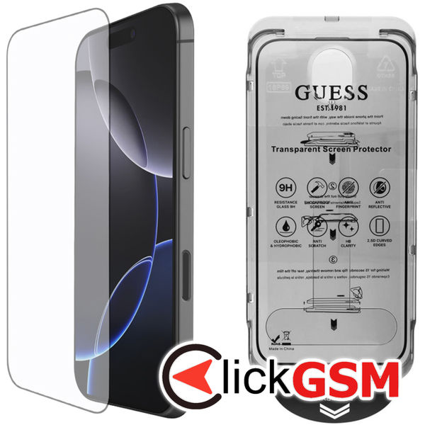 Guess - Classic 2.5D Outline (GUTGP16LBOKGCIT) - iPhone 16 Pro - Black
