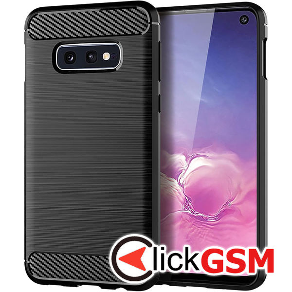 Techsuit - Carbon Silicone - Samsung Galaxy S10e - Black