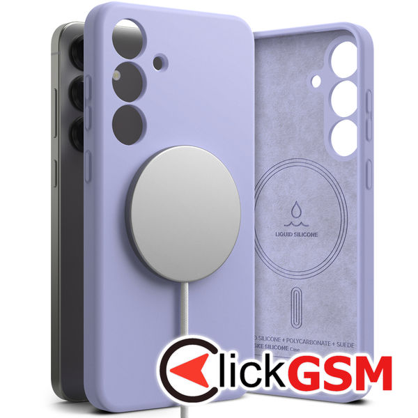 Ringke - Silicone Magnetic MagSafe - Samsung Galaxy S25 Plus - Lavender