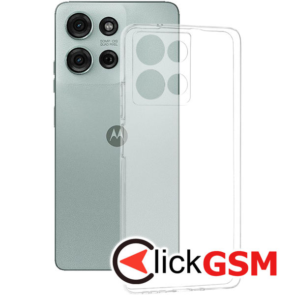 Techsuit - Clear Silicone - Motorola Moto G75 - Transparent