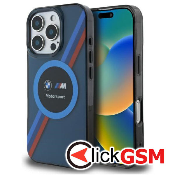 BMW - Hardcase Motorsport IML Circle MagSafe (BMHMP16L23HTPUV) - iPhone 16 Pro - Navy Blue