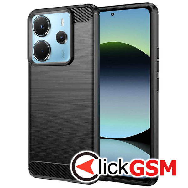 Techsuit - Carbon Silicone - Xiaomi Redmi Note 14 4G - Black