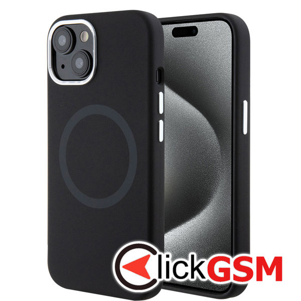 BMW - Signature Liquid Silicone MagSafe (BMHMP15MSILBK2) - iPhone 15 Plus - Black