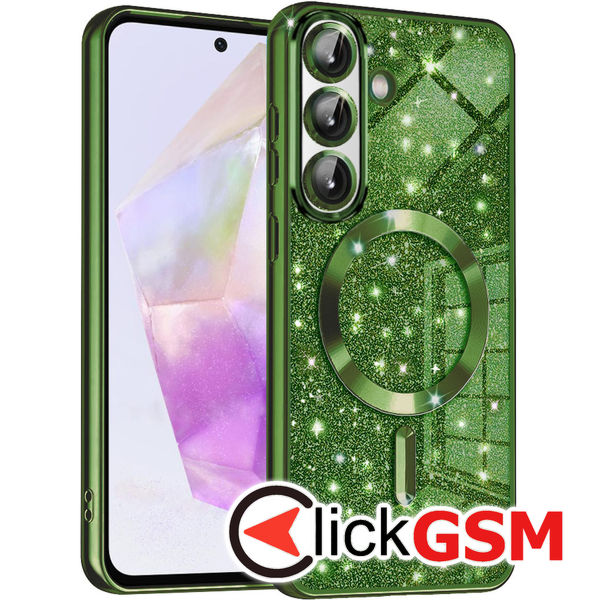 Techsuit - Luxury Glitter MagSafe - Samsung Galaxy A36 5G - Deep Green