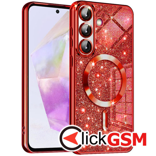 Techsuit - Luxury Glitter MagSafe - Samsung Galaxy A36 5G - Red