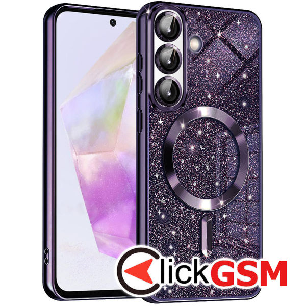 Techsuit - Luxury Glitter MagSafe - Samsung Galaxy A36 5G - Deep Purple
