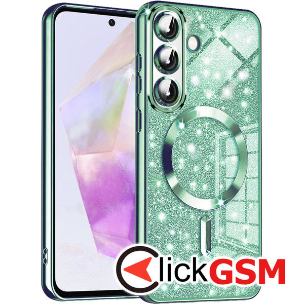 Techsuit - Luxury Glitter MagSafe - Samsung Galaxy A36 5G - Light Green