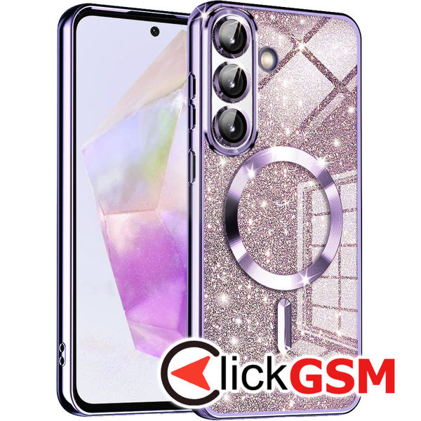 Techsuit - Luxury Glitter MagSafe - Samsung Galaxy A36 5G - Light Purple