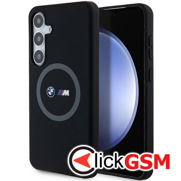 BMW - Hardcase M Silicone Printed Ring MagSafe (BMHMS24M23SROK) - Samsung Galaxy S24 Plus - Black