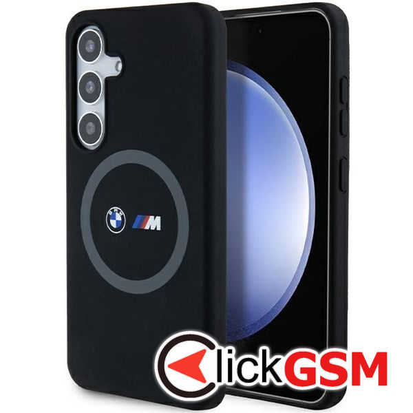 BMW - Hardcase M Silicone Printed Ring MagSafe (BMHMS24S23SROK) - Samsung Galaxy S24 - Black