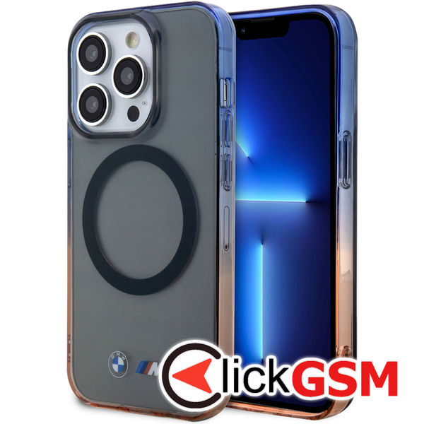 BMW - Hardcase Gradient Bumper MagSafe (BMHMP15XHTGE) - iPhone 15 Pro Max - Grey