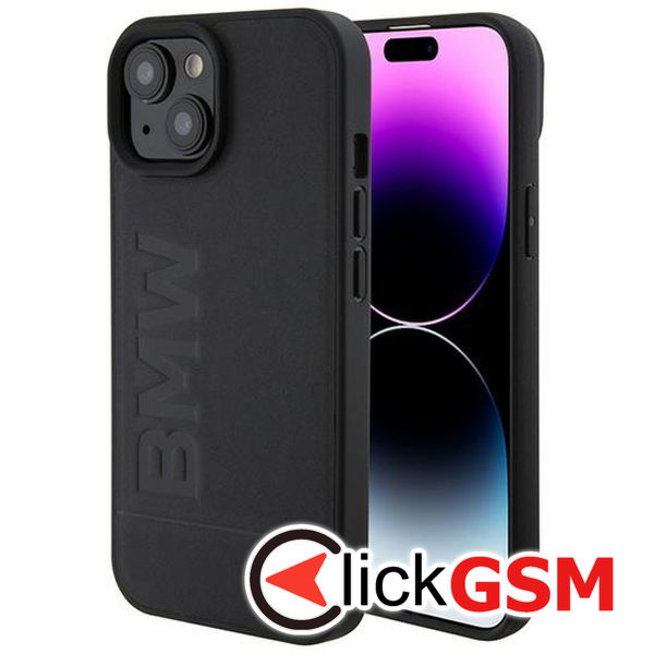 BMW - Natural Signature Logo Imprint (BMHMP15SSLLBK) - iPhone 15 - Black