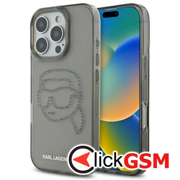 Karl Lagerfeld - IML Rhinestones (KLHCP16XHKHDCELK) - iPhone 16 Pro Max - Karl Head