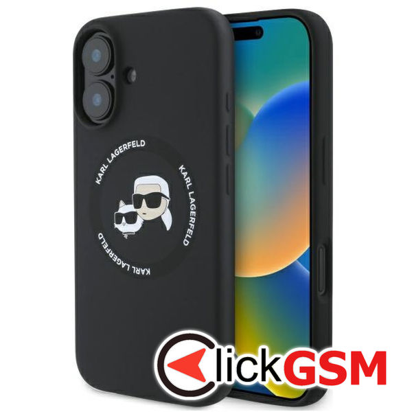 Karl Lagerfeld - Silicone MagSafe (KLHMP16SSKCHTCK) - iPhone 16 - Karl&Choupette Head