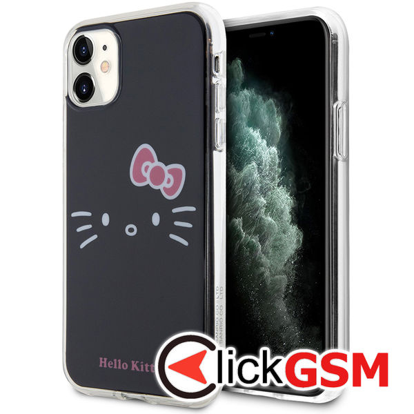 Hello Kitty - Hardcase IML Kitty Face (HKHCN61HKHLK) - iPhone 11 - Black