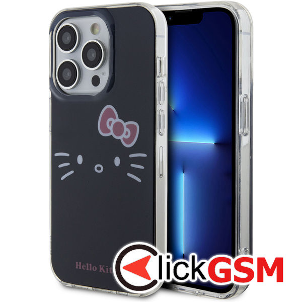 Hello Kitty - Hardcase IML Kitty Face (HKHCP13XHKHLK) - iPhone 13 Pro Max - Black