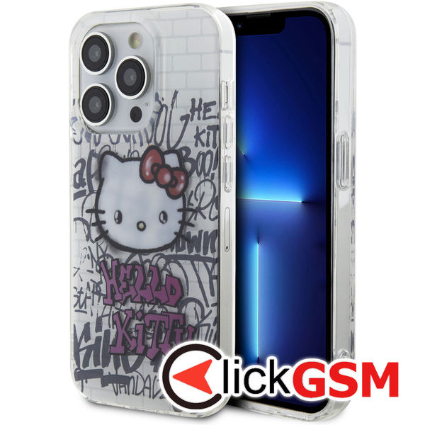 Hello Kitty - Hardcase IML Kitty On Bricks Graffiti (HKHCP14XHDGPHT) - iPhone 14 Pro Max - White