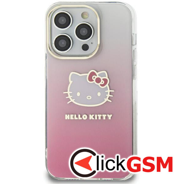Hello Kitty - Hardcase IML Gradient Electrop Kitty Head (HKHCSA55HDGKEP) - Samsung Galaxy A55 5G - Pink