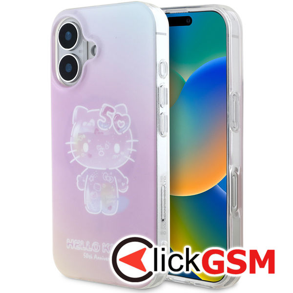 Hello Kitty - Hardcase IML 50TH Anniversary MagSafe (HKHMP16SH50AP) - iPhone 16 - Pink