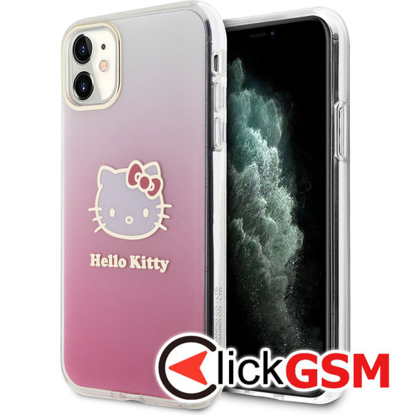 Hello Kitty - Hardcase IML Gradient Electrop Kitty Head (HKHCN61HDGKEP) - iPhone 11 - Pink