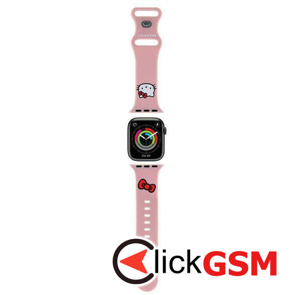 Hello Kitty - Strap Silicone (HKAWLSCHBLP) - Apple Watch 1/2/3/4/5/6/7/8/9/10/SE/SE 2/Ultra/Ultra 2 (42/44/45/46/49mm) - Pink