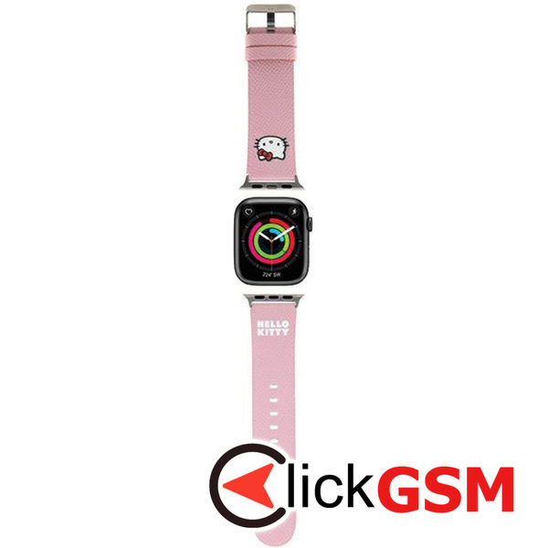 Hello Kitty - Strap Leather Kitty Head (HKAWMPGKHP) - Apple Watch 1/2/3/4/5/6/7/8/9/10/SE/SE 2 (38/40/41/42mm) - Pink