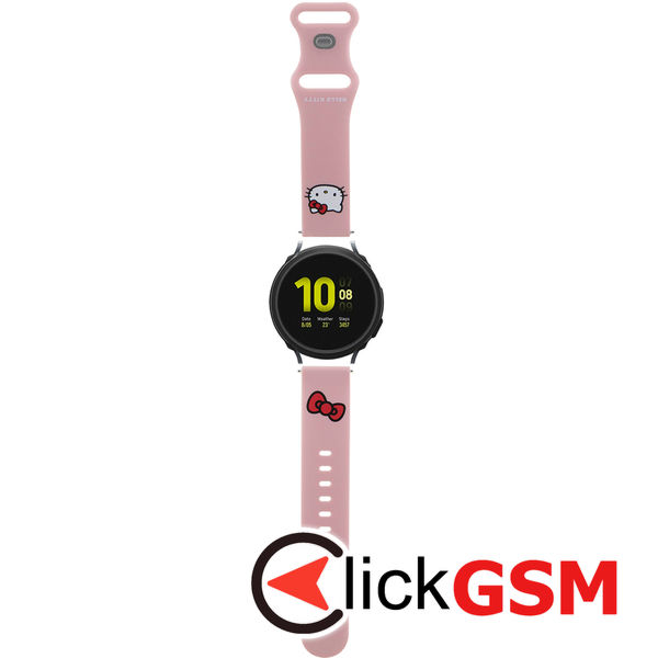 Hello Kitty - Strap Silicone Kitty Head (HKUWMSCHBLP) - Samsung Watch 4/5, Huawei Watch GT 3 (42mm)/GT 3 Pro (43mm) - Pink