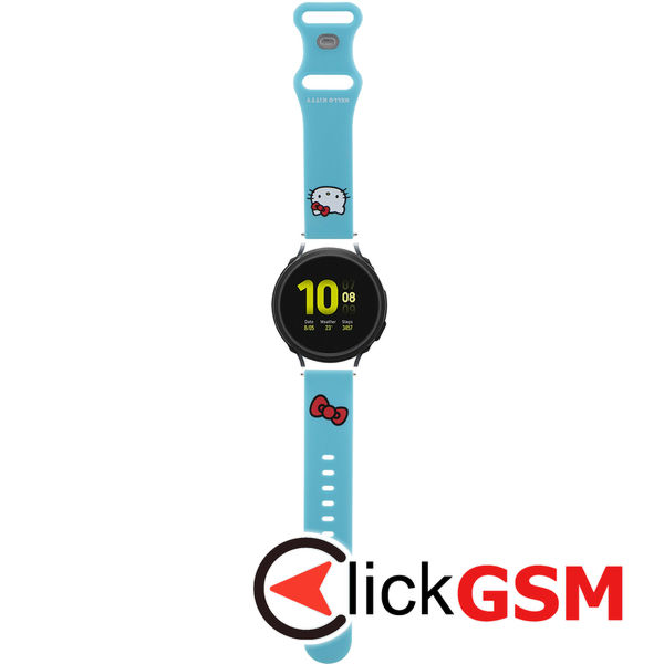 Hello Kitty - Strap Silicone Kitty Head (HKUWMSCHBLB) - Samsung Watch 4/5, Huawei Watch GT 3 (42mm)/GT 3 Pro (43mm) - Blue