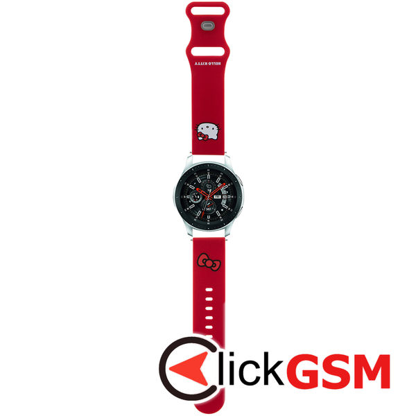 Hello Kitty - Strap Silicone Kitty Head (HKUWLSCHBLR) - Samsung Watch (46mm)/Watch 3, Huawei Watch GT 2/GT