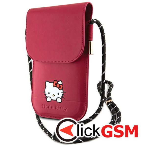 Hello Kitty - Leather Daydreaming Cord (HKOWBSKCDKP) - Phone Pouch, Crossbody - Pink