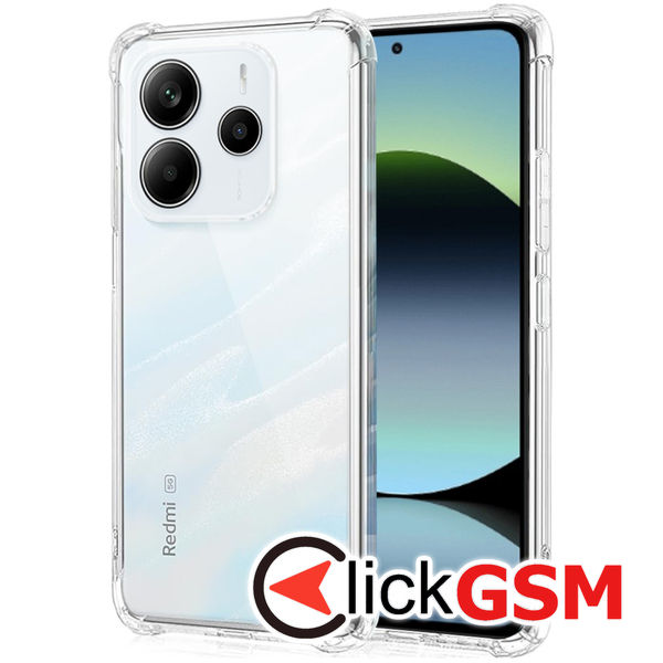 Techsuit - Shockproof Clear Silicone - Xiaomi Redmi Note 14 4G - Clear