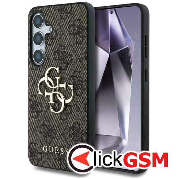 Guess - Hardcase 4G Big Metal Logo (GUHCS25M4GMGBR) - Samsung Galaxy S25 Plus - Brown