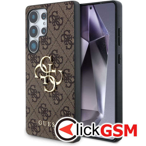 Guess - Hardcase 4G Big Metal Logo (GUHCS25L4GMGBR) - Samsung Galaxy S25 Ultra - Brown
