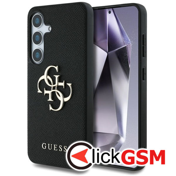 Guess - Hardcase 4G Grained Big and Classic Logo (GUHCS25SPGT4MBK) - Samsung Galaxy S25 - Black
