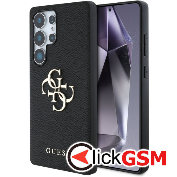Guess - Hardcase 4G Grained Big and Classic Logo (GUHCS25LPGT4MBK) - Samsung Galaxy S25 Ultra - Black