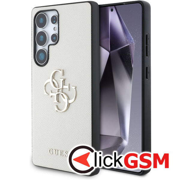 Guess - Hardcase 4G Grained Big and Classic Logo (GUHCS25LPGT4MBE) - Samsung Galaxy S25 Ultra - Beige