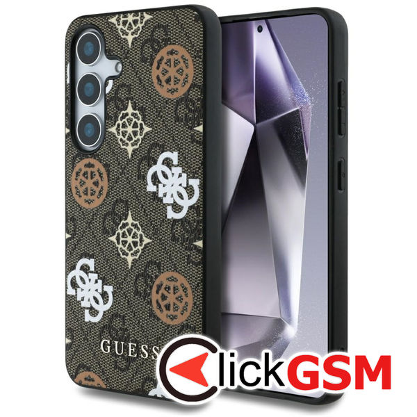 Guess - Hardcase 4G Peony (GUHMS25SP4PWPW) - Samsung Galaxy S25 - Brown